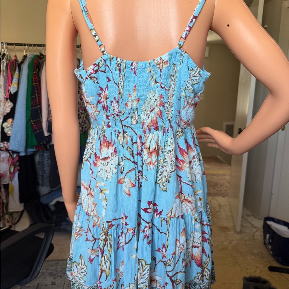 Angie Turquoise Floral Dress - Picture 3 of 5
